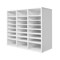 Wood Literature Organizer File Sorter with Removable Shelves Mailbox Slots for Office